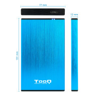 CAJA EXTERNA 2.5 TOOQ 95 MM SATA USB 3.0 3.1 GEN1 AZUL TOOQ TQE-2527BL