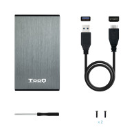 CAJA EXTERNA 2.5 TOOQ 95 MM SATA USB 3.0 3.1 GEN1 GRIS TOOQ TQE-2527G