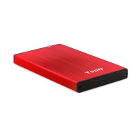 CAJA EXTERNA 2.5 TOOQ 95 MM SATA USB 3.0 3.1 GEN1 ROJA TOOQ TQE-2527R