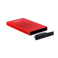 CAJA EXTERNA 2.5 TOOQ 95 MM SATA USB 3.0 3.1 GEN1 ROJA TOOQ TQE-2527R