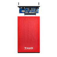 CAJA EXTERNA 2.5 TOOQ 95 MM SATA USB 3.0 3.1 GEN1 ROJA TOOQ TQE-2527R