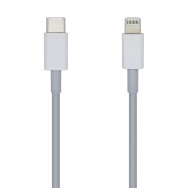 CABLE USB 2.0 USB-CM A LIGHTNING 2A BLANCO 20CM AISENS A102-0441