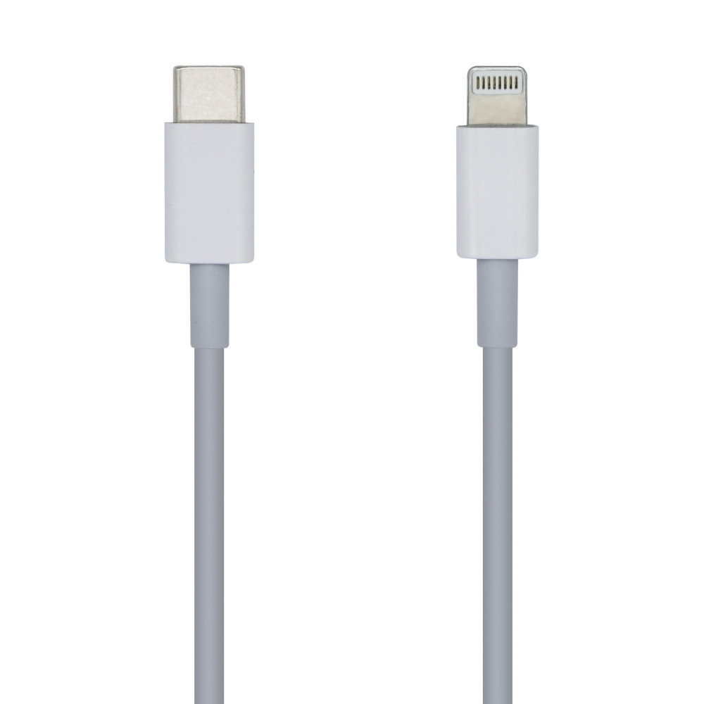 CABLE USB 2.0 USB-CM A LIGHTNING 2A BLANCO 20CM AISENS A102-0441