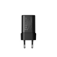 CARGADOR GAN 25W 1XUSB-C PD3.0 1XUSB-A QC3.0 NEGRO COOLBOX COO-CUP-25CA-B