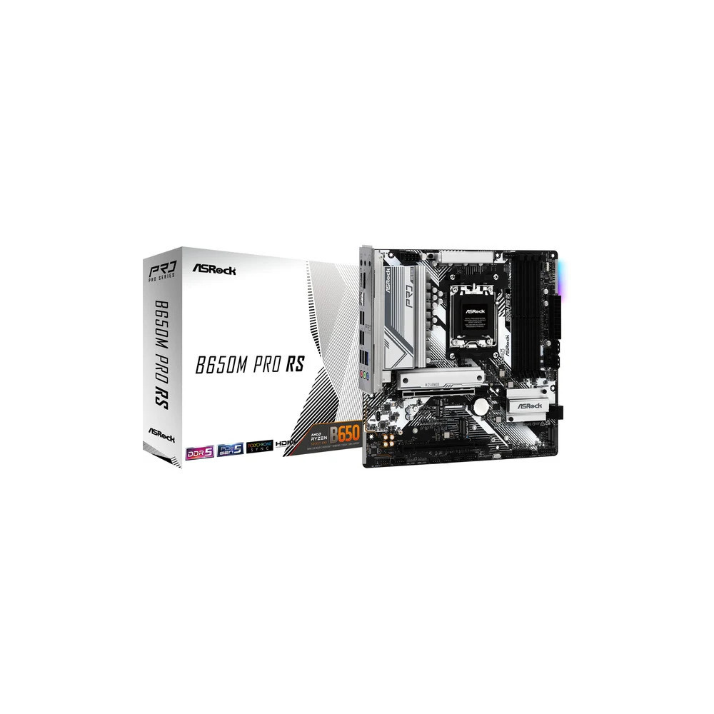 PB AMD SAM5 ASROCK B650M PRO RS 4DDR5 PCIE 4SATA3 USB3.2 M2 HDMI DP MATX