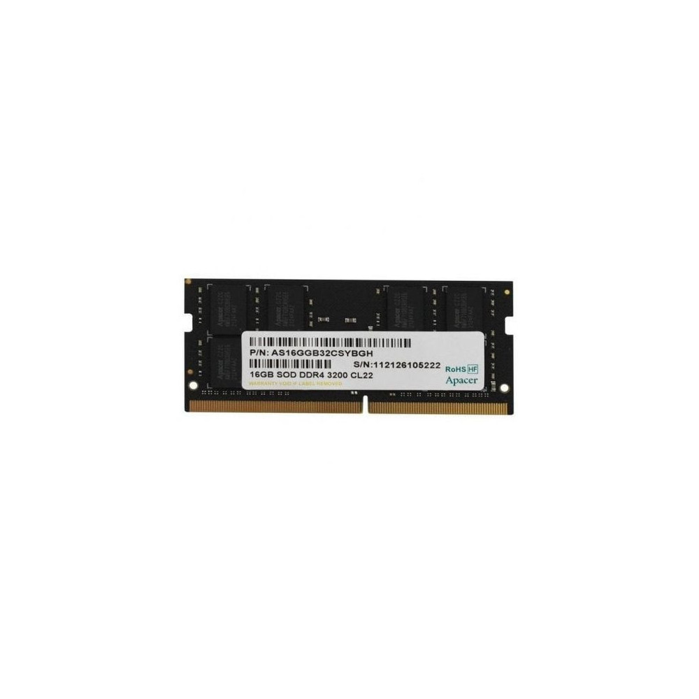 MEMORIA SODIMM DDR4 16GB PC4-25600 3200MHZ APACER 1.2V APA-16GBES16G21GSH