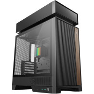 CAJA ATX SEMITORRE DEEPCOOL CL6600 WH CRISTALTEMPLADO RGB NEGRA Y MADERA