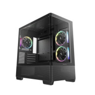 CAJA MICRO-ATX SEMITORRE DEEPCOOL CG380U 3F ARGB CRISTALTEMPLADO NEGRA