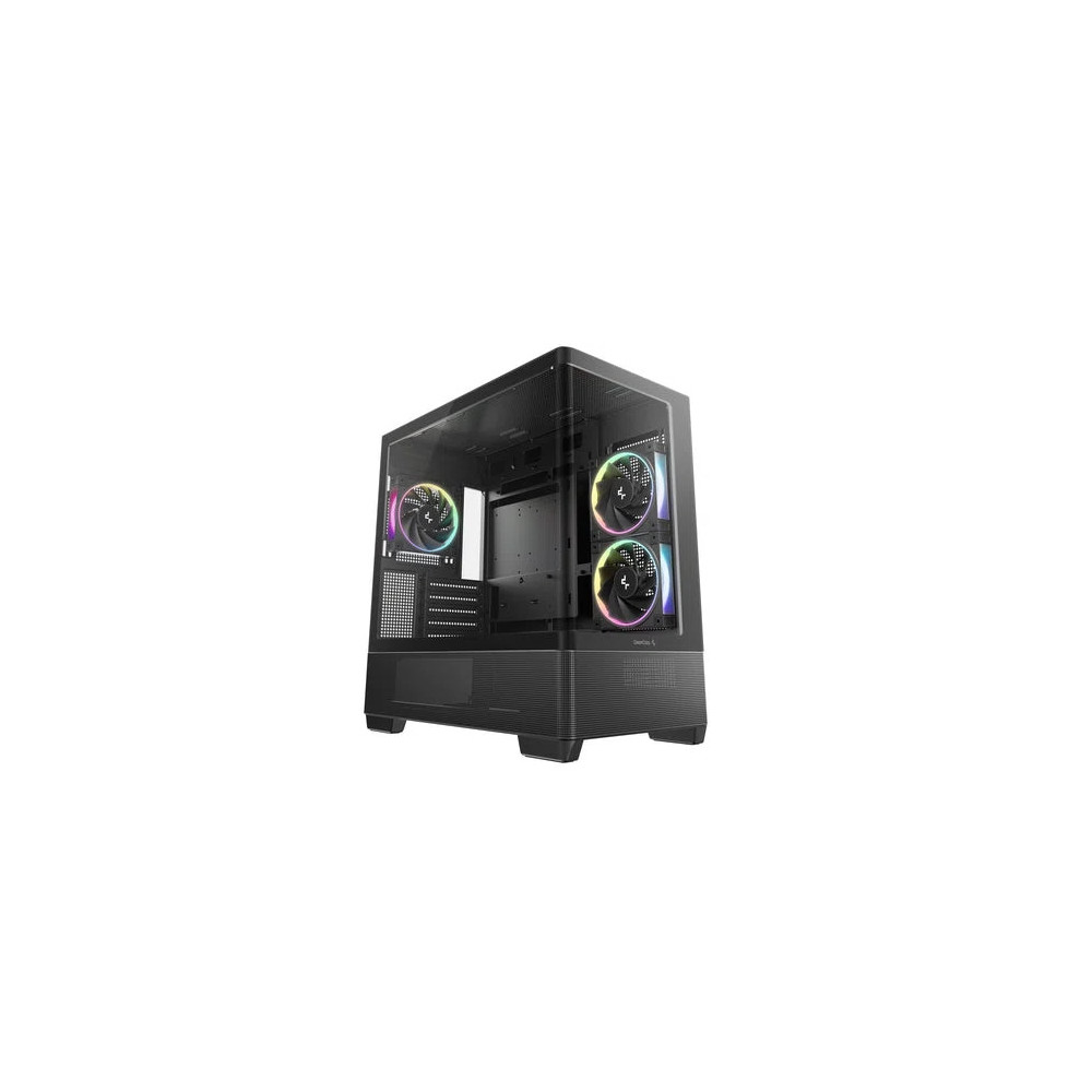 CAJA MICRO-ATX SEMITORRE DEEPCOOL CG380U 3F ARGB CRISTALTEMPLADO NEGRA