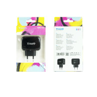CARGADOR USB TOOQ PARED 2xUSB 3.4 A(TOTAL) AI-TECH NEGRO TQWC-1S02