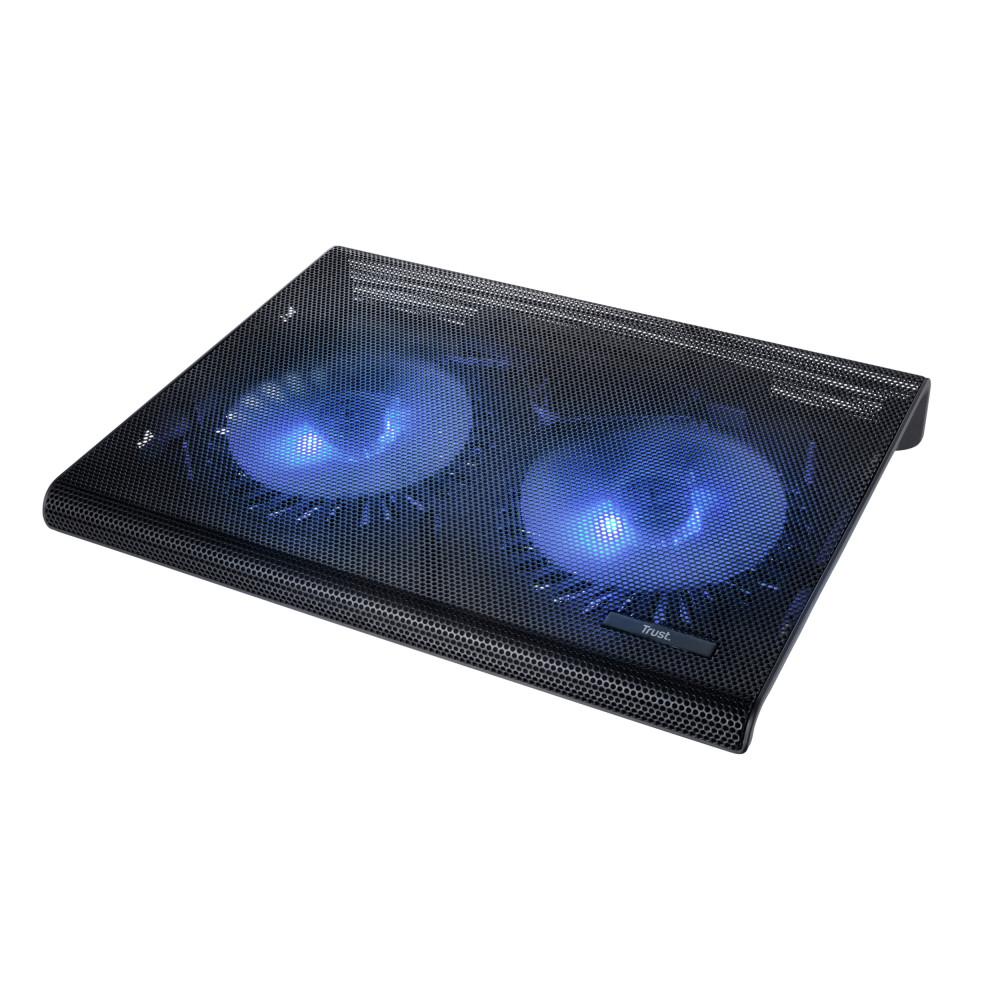 SOPORTE + VENTILADOR NOTEBOOK TRUST HASTA 17.4" BLACK