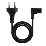 CABLE ALIMENTACION CEE7 16 M-C7 H(ACODADO) 3M NEGRO NANOCABLE 10.22.0503