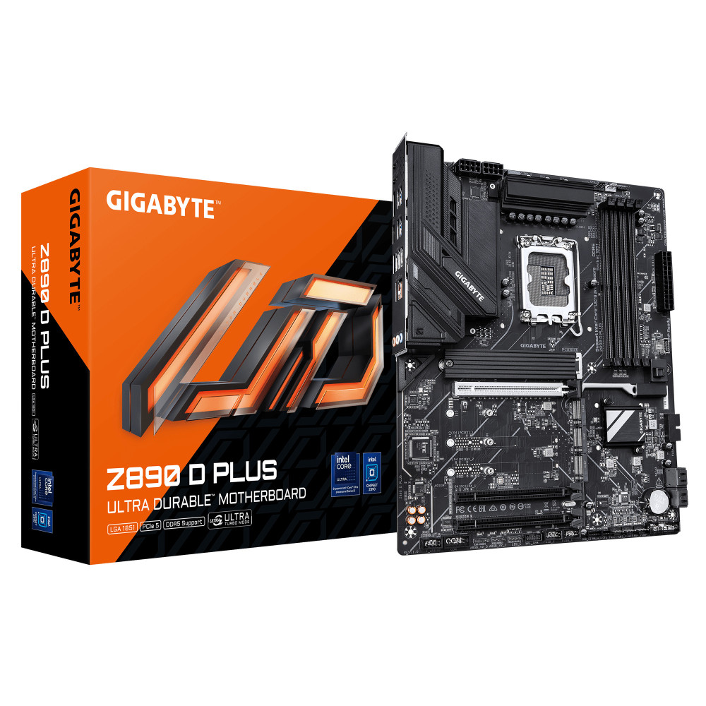 PB S1851 GIGABYTE Z890 D PLUS 4DDR5 PCI5 LAN2.5 4XSATA3 4XM2 DP ATX