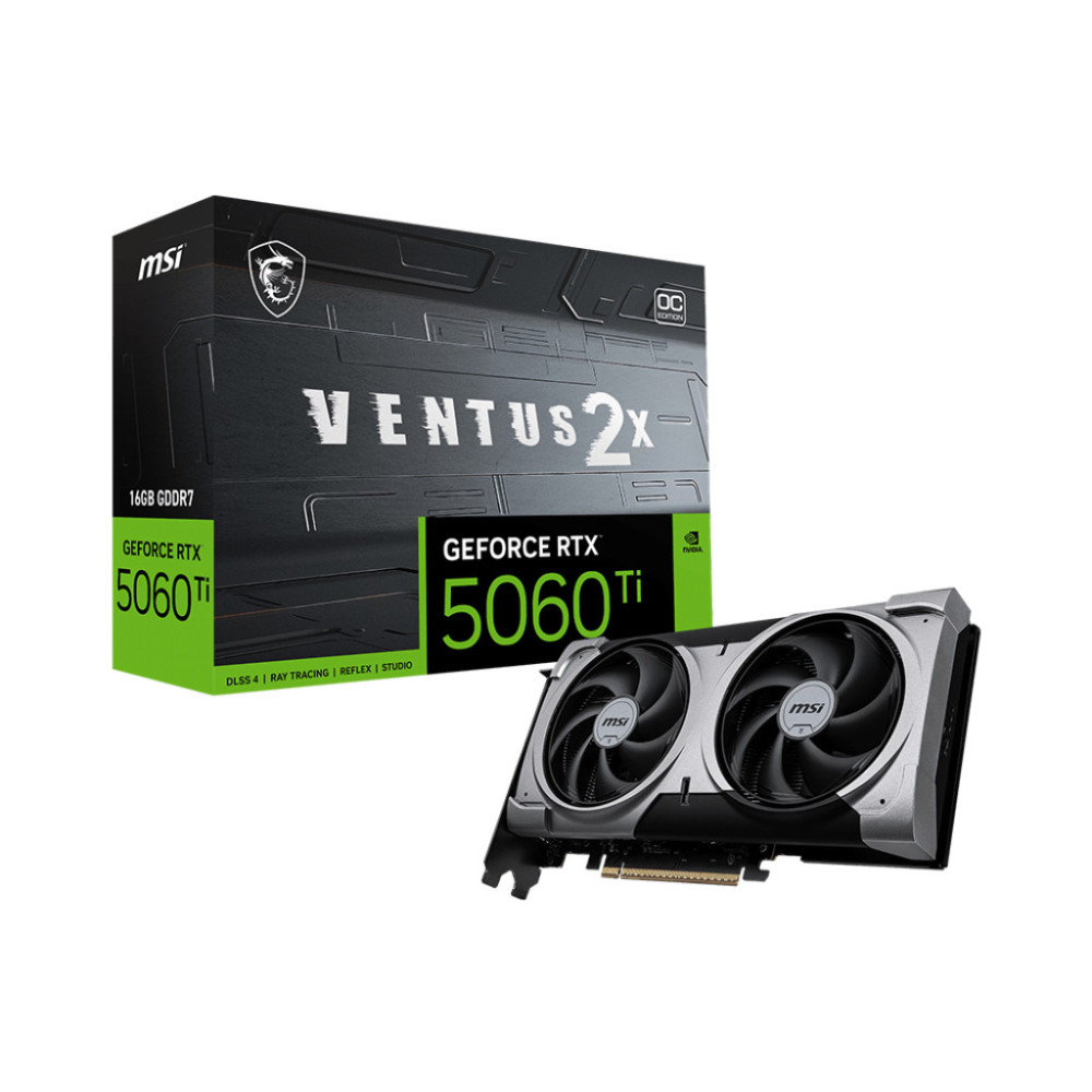 Tarjeta Gráfica MSI GeForce RTX 5060 Ti VENTUS 2X OC PLUS 16GB GDDR7 DLSS4