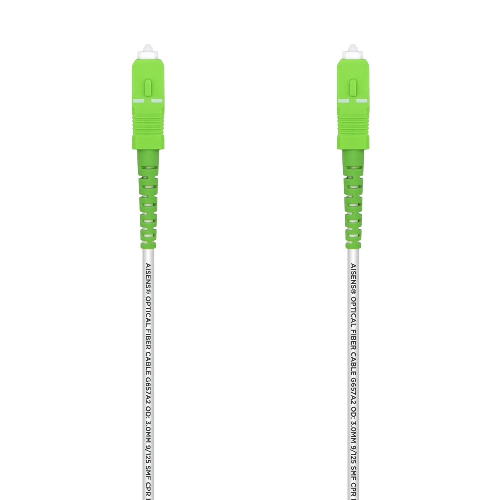CABLE FIBRA OPTICA G657A2 9-125 SX DCA LSZH SC-APC BLANCO 50M AISENS A152-0503