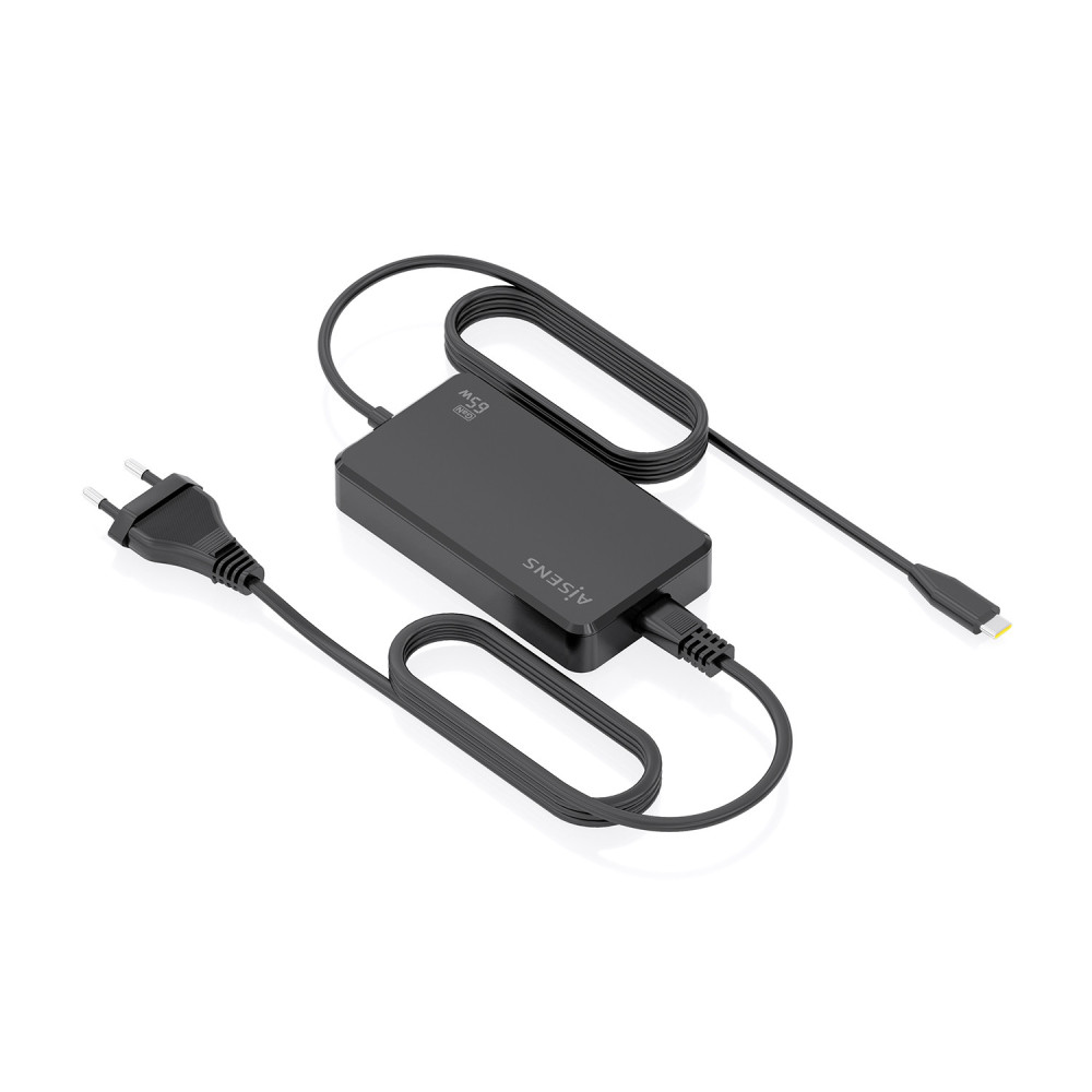 CARGADOR DE SOBREMESA GaN 65W PD3.0 1XUSB-C 1.8M NEGRO AISENS ASCH-1PD65D068-BK