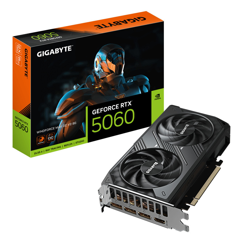 VGA PCI-EX NVIDIA GIGABYTE RTX5060 WINDFORCE MAX OC 8G GDDR7 PCIE HDMI DP 2VEN