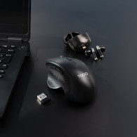 RATON TOOQ INALAMBRICO ERGONOMICO 1600 DPI 6 BOTONES TOOQ TQMWG-1105-B