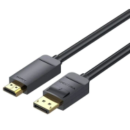 CABLE CONVERSOR VENTION DISPLAYPORT - HDMI 4K 2M BLACK