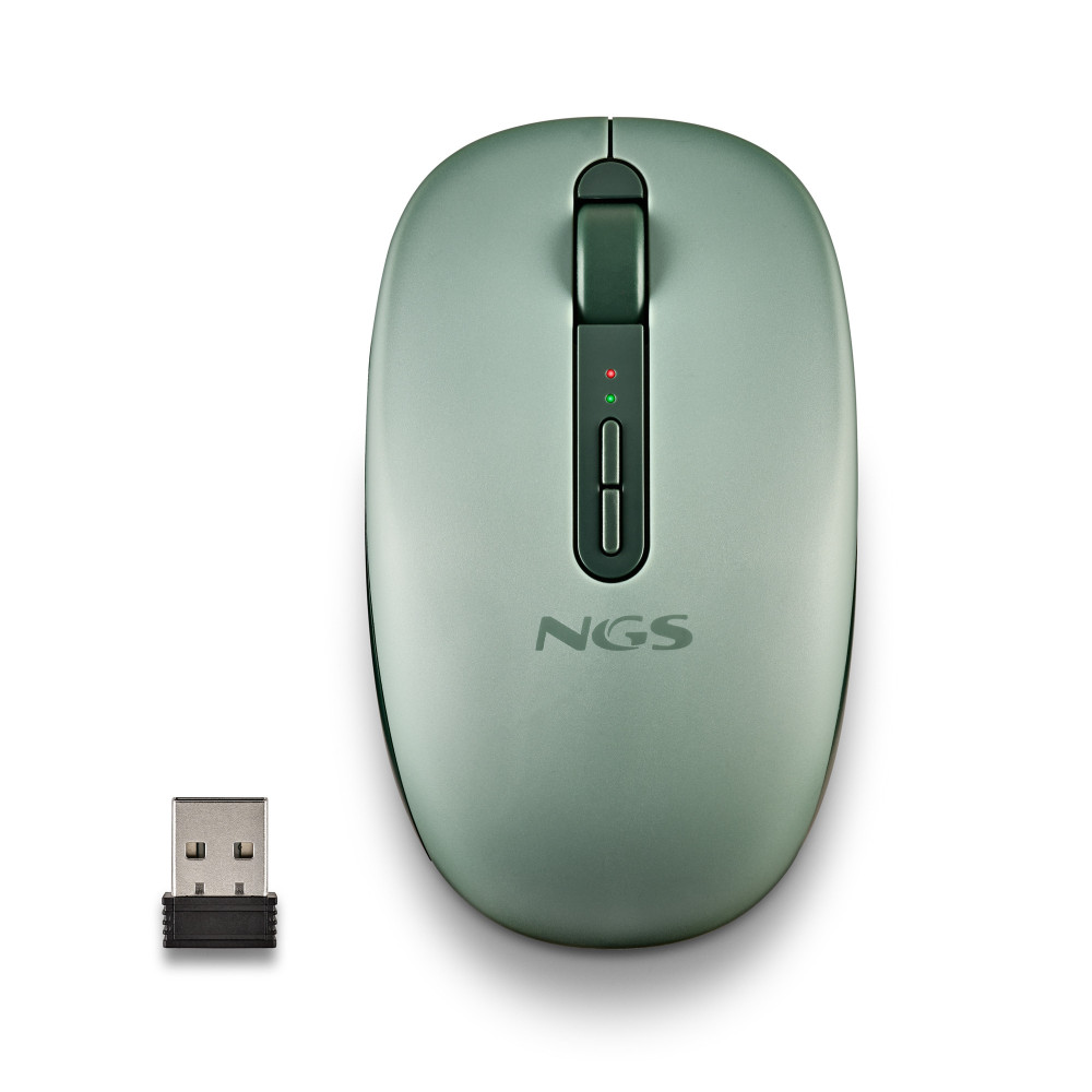 RATON NGS INALAMBRICO FOG DUAL BT5.2 -2.4GHZ GREEN SILENCIOSO 1600DPI