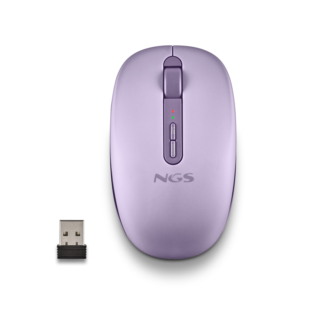 RATON NGS INALAMBRICO FOG DUAL BT5.2 -2.4GHZ PURPLE SILENCIOSO 1600DPI