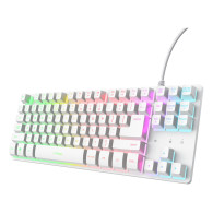 TECLADO TRUST GXT 833W THADO TKL GAMING USB RGB WHITE