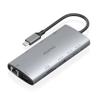 DOCK AISENS 10 EN USBC A HDMI DISPLAY RJ45 2USBA 3USBC SD MICROSD ASUC-10P050-GR