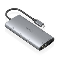 DOCK AISENS 10 EN USBC A HDMI DISPLAY RJ45 2USBA 3USBC SD MICROSD ASUC-10P050-GR