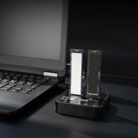DOCK 2xSSD M.2 NVMe PICe USB-C3.2 Gen2 CLONE NEGRO TOOQ TQDS-201B