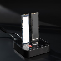 DOCK 2xSSD M.2 NVMe PICe USB-C3.2 Gen2 CLONE NEGRO TOOQ TQDS-201B
