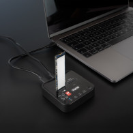 DOCK 2xSSD M.2 NVMe PICe USB-C3.2 Gen2 CLONE NEGRO TOOQ TQDS-201B
