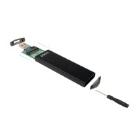 CAJA EXTERNA M.2 NGFF NVMe USB3.2 GEN2 USB-C+USB-A TOOQ TQE-2240B