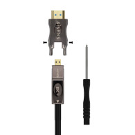 CABLE HDMI V2.1 AOC DESMONTABLE 8K 4K 4 4 4 AM-DM-AM NEGRO 30M AISENS A153-0646