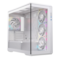CAJA MICRO-ATX SEMITORRE EINAREX ZM800 RGB 4 FANS BLANCA EXCS-ZM-800R-W