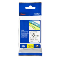 CINTA BROTHER TZE-241 18MM BLANCO/NEGRO