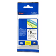 CINTA BROTHER TZE-241 18MM BLANCO/NEGRO