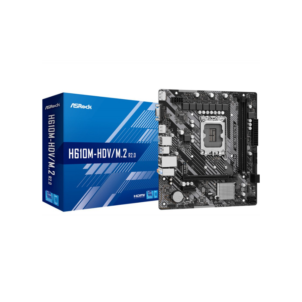 PB S1700 ASROCK H610M-HDV/M.2 R2.0 2DDR4 PCIE LAN 4SATA3 M2 HDMI MATX