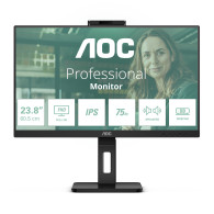 MONITOR 23.8 AOC PROFESIONAL 24P3QW IPS FHD 1920X1080 75HZ MM 2HDMI PIVOT NEGRO