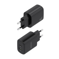 CARGADOR GaN 30W 1xUSB-C PD3.0 QC4.0 1xUSB-A QC3.0 NEGRO AISENS A110-0978