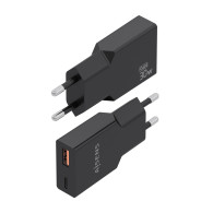 CARGADOR GAN ULTRA DELGADO 30W USB-C USB-A PD3.0 QC4.0 NEGRO AISENS A110-1005