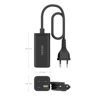 CARGADOR SOBREMESA GaN 100W 3USB-C PD3.0 USBA QC3 NEGRO AISENS ASCH-100W4P054-BK