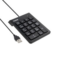 TECLADO TOOQ NUMERICO USB 19 TECLAS NEGRO TQK-2001-B