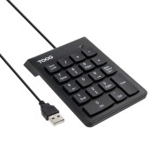 TECLADO TOOQ NUMERICO USB 19 TECLAS NEGRO TQK-2001-B