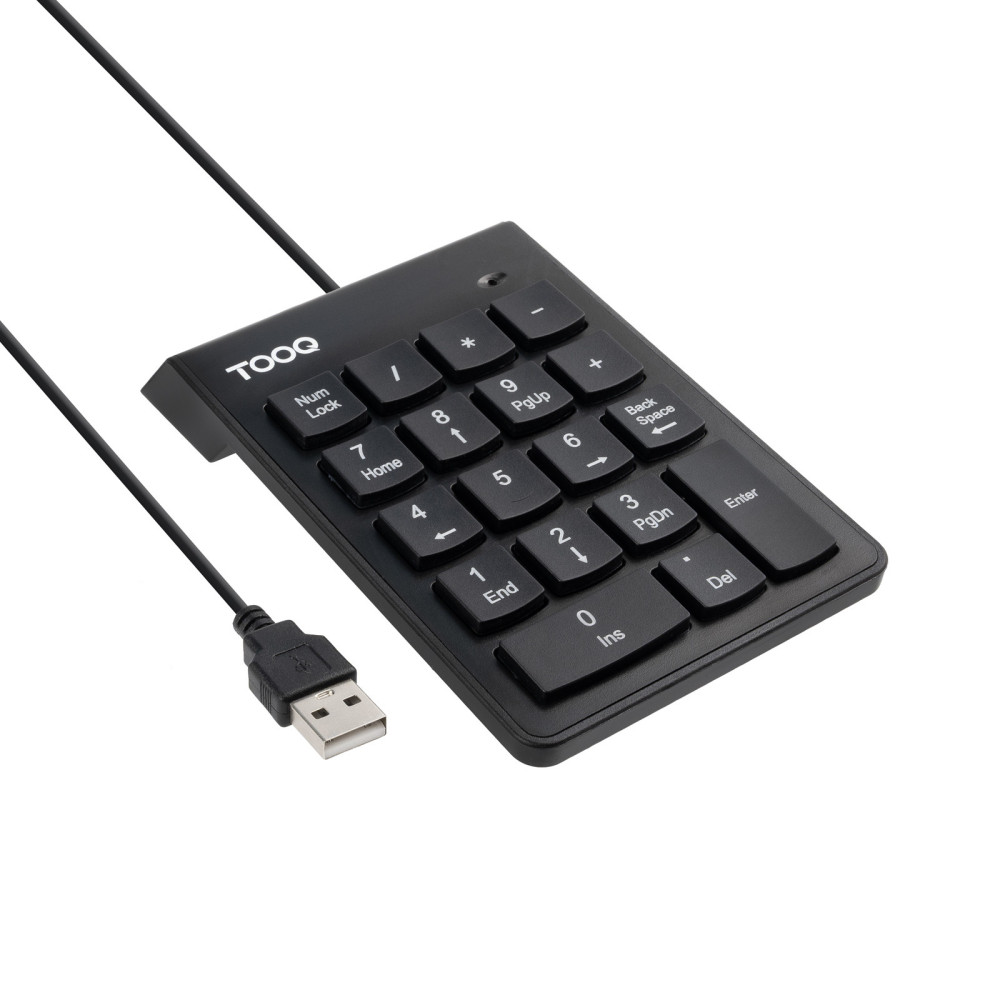 TECLADO TOOQ NUMERICO USB 19 TECLAS NEGRO TQK-2001-B