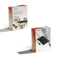 TECLADO TOOQ NUMERICO USB 19 TECLAS NEGRO TQK-2001-B