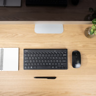 TECLADO TOOQ INALAMBRICO KIT T+R SLIM 78TECLAS NEGRO TQKMW-3101-B