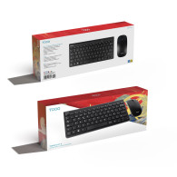 TECLADO TOOQ INALAMBRICO KIT T+R SLIM 78TECLAS NEGRO TQKMW-3101-B