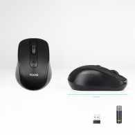 RATON TOOQ INALAMBRICO 1600 DPI 4 BOTONES NEGRO TQMW-1103-B
