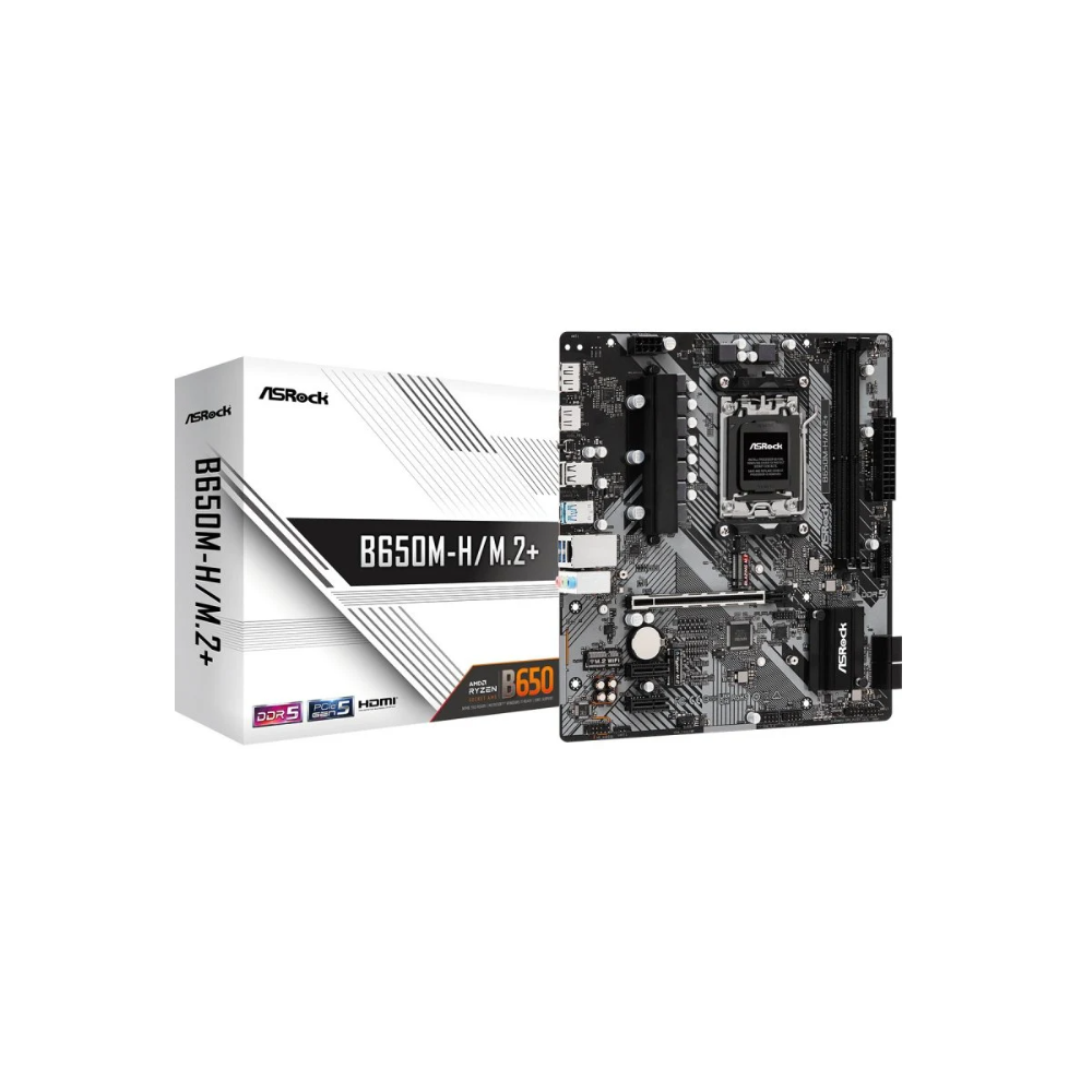 PB AMD SAM5 ASROCK B650M-H/M.2+ 2DDR5 PCIE 4SATA3 USB3.2 M2 HDMI DP MATX
