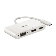 HUB USB-C D-LINK USB 3.1 A HD-15 VGA DP HDMI DUB-V310